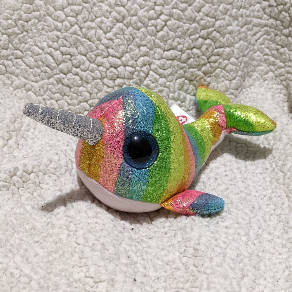 💚3/$15 Nori the Rainbow Narwhal - Beanie Boos